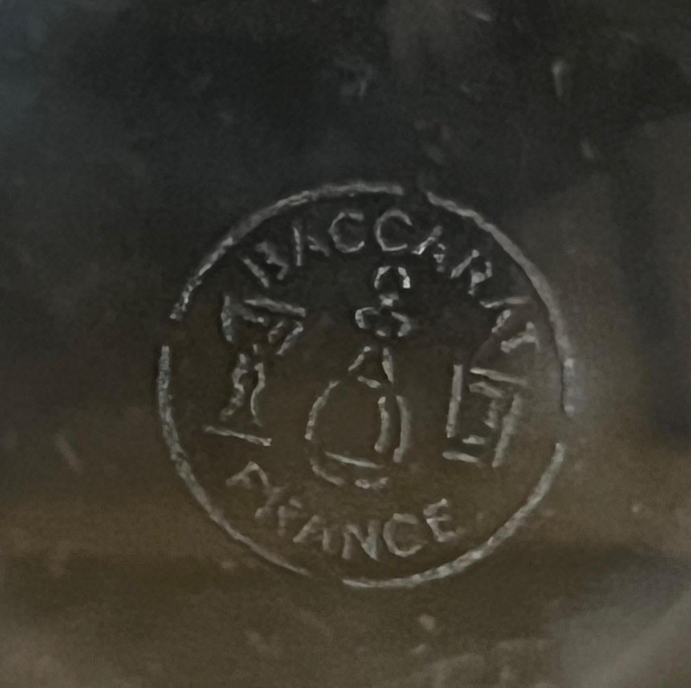 Vaso di cristallo conico e spesso di Baccarat, edizione limitata, anni '80 ca. in vendita 5