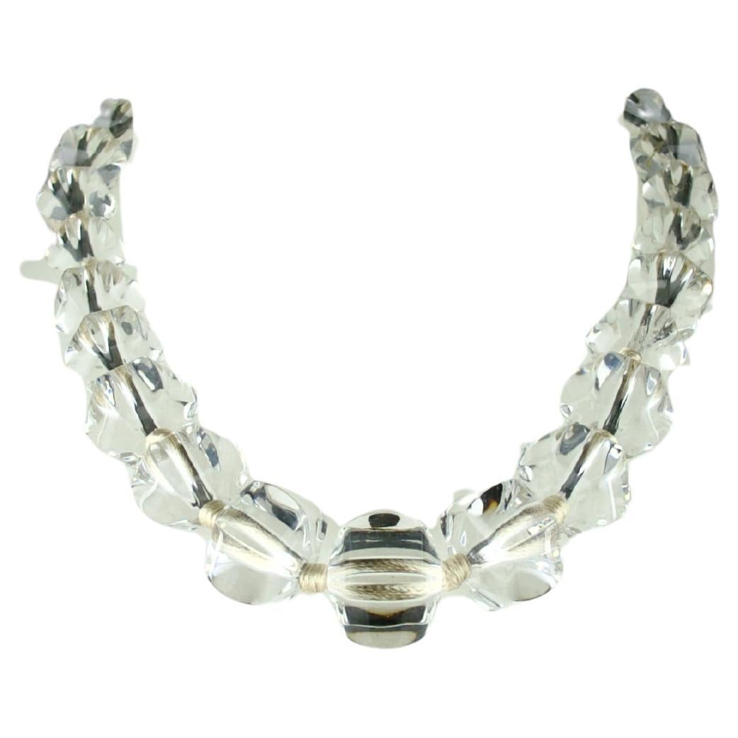 Baccarat, Collana "Scheherazade" in cristallo trasparente e argento 925, anni 2000