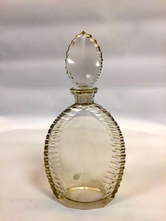 Baccarat Transparent Whiskey Bottle, France, 1930