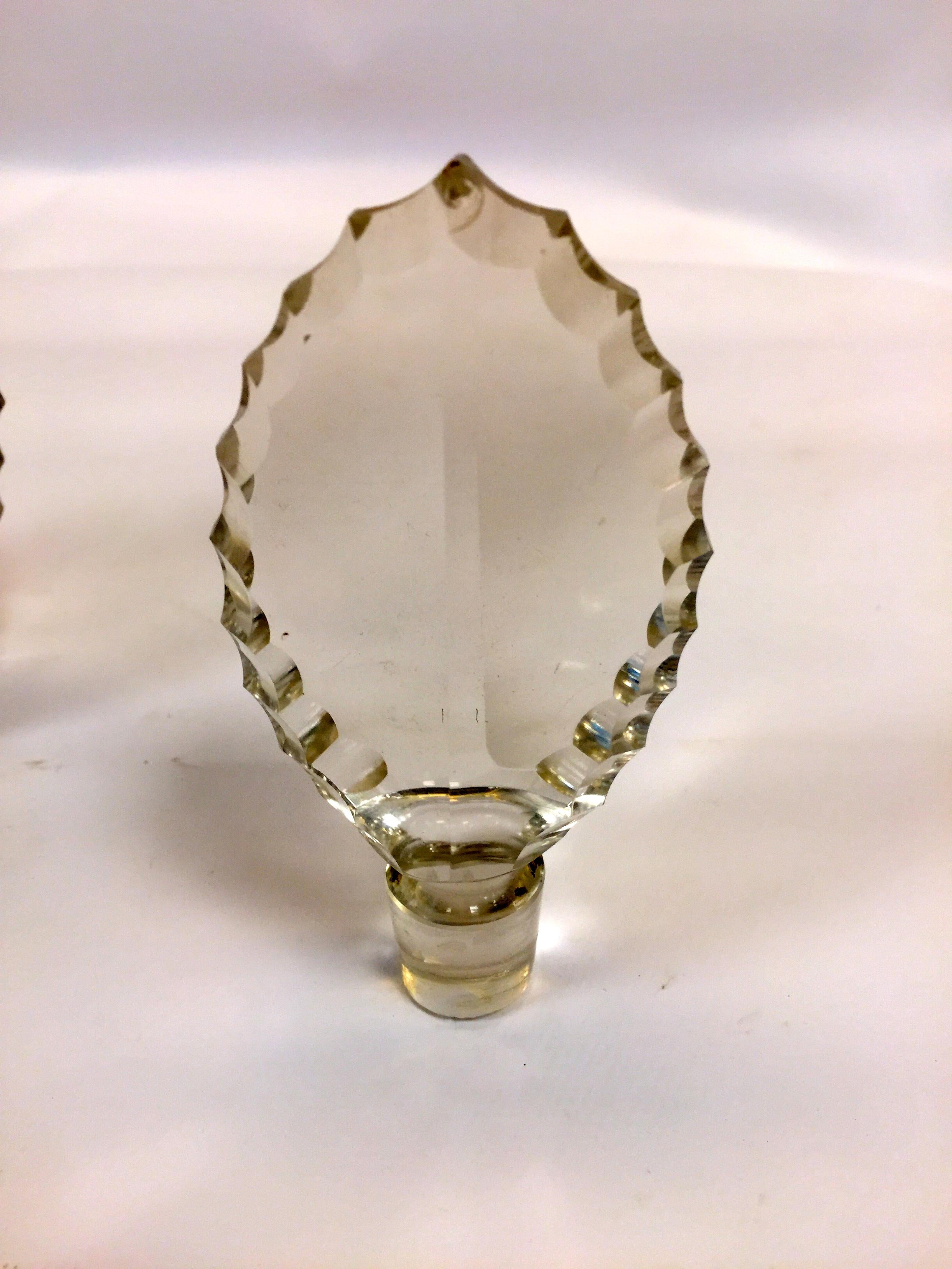 Engraved Baccarat Transparent Whiskey Bottle, France, 1930 For Sale