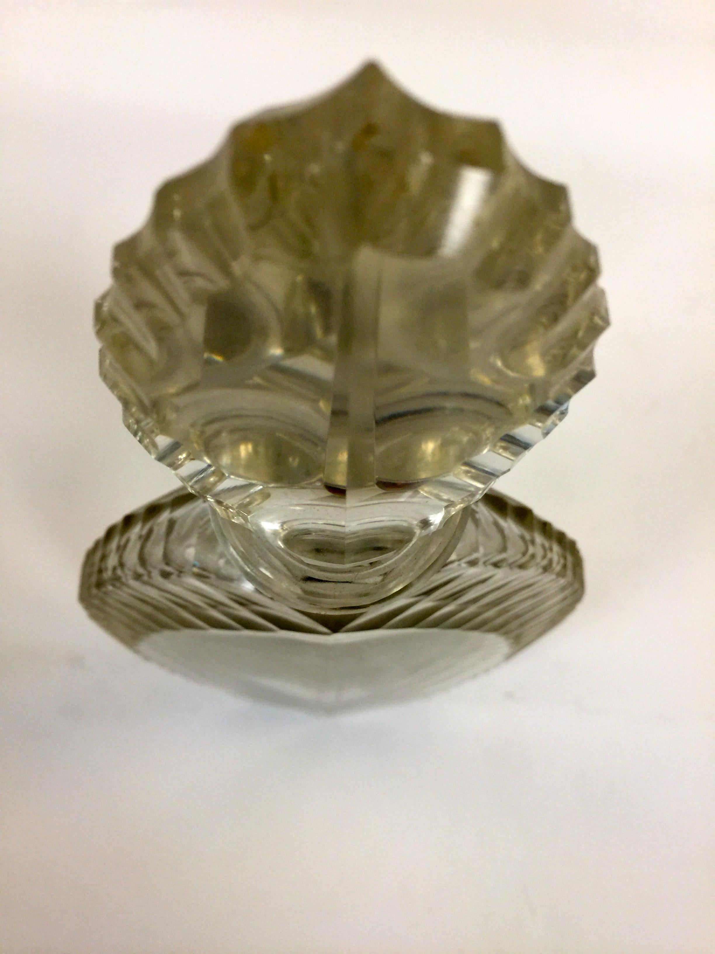 Mid-20th Century Baccarat Transparent Whiskey Bottle, France, 1930 For Sale
