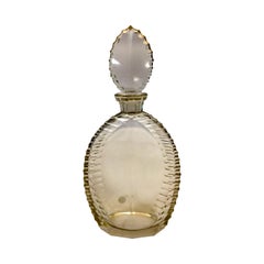 Vintage Baccarat Transparent Whiskey Bottle, France, 1930