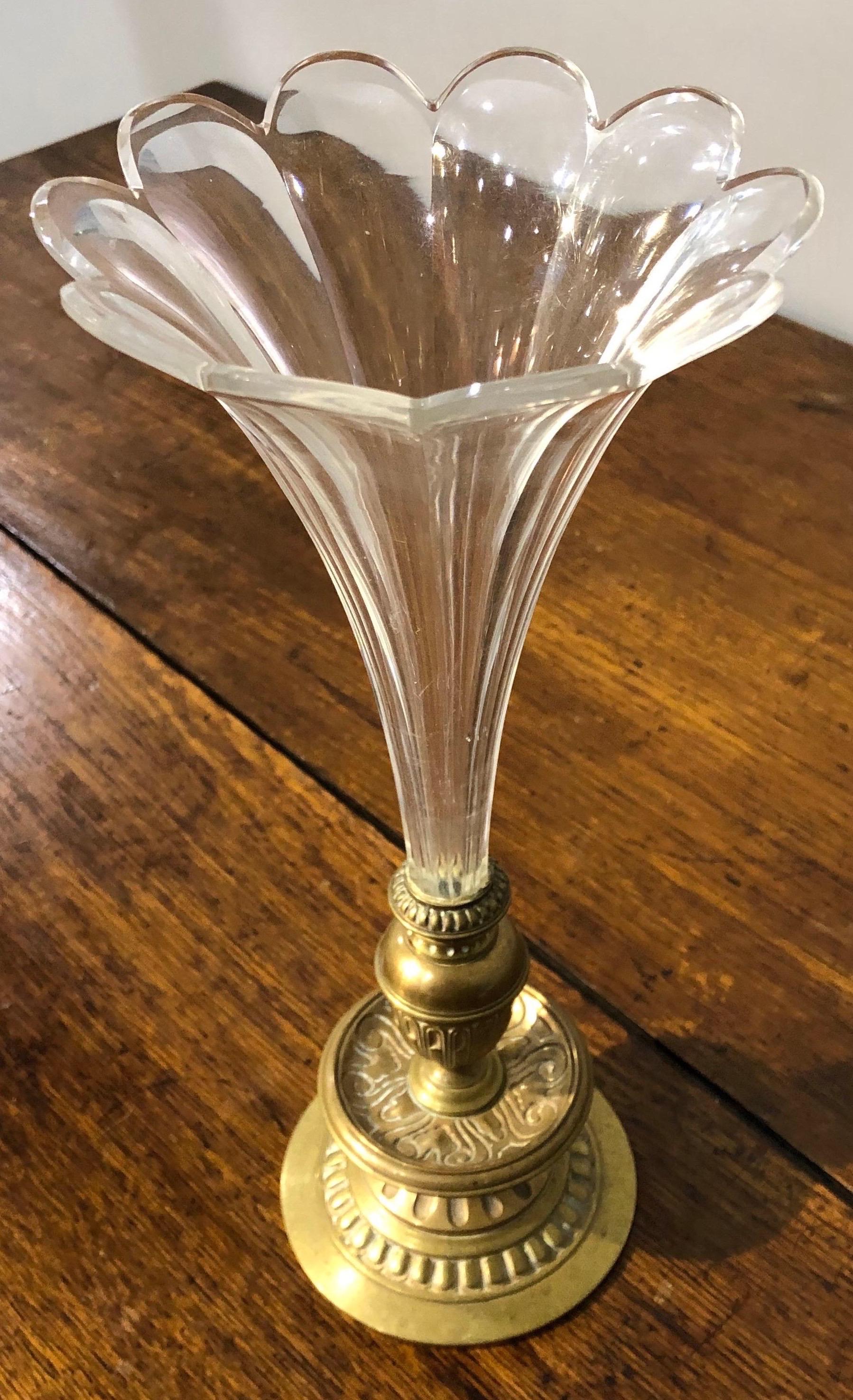 Late 19th-early 20th vase stamped Baccarat.