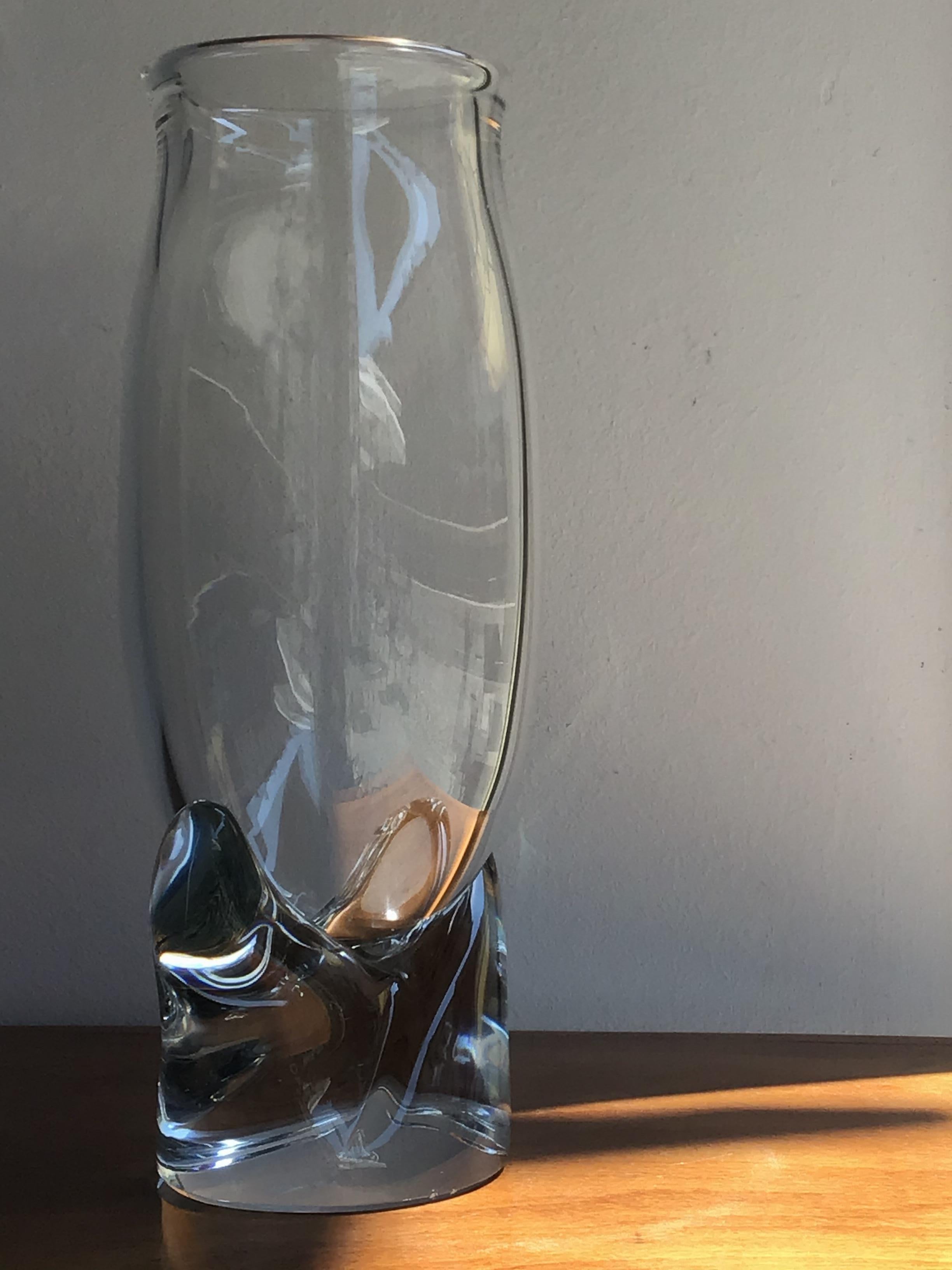French Baccarat Vase Glass 1960 France