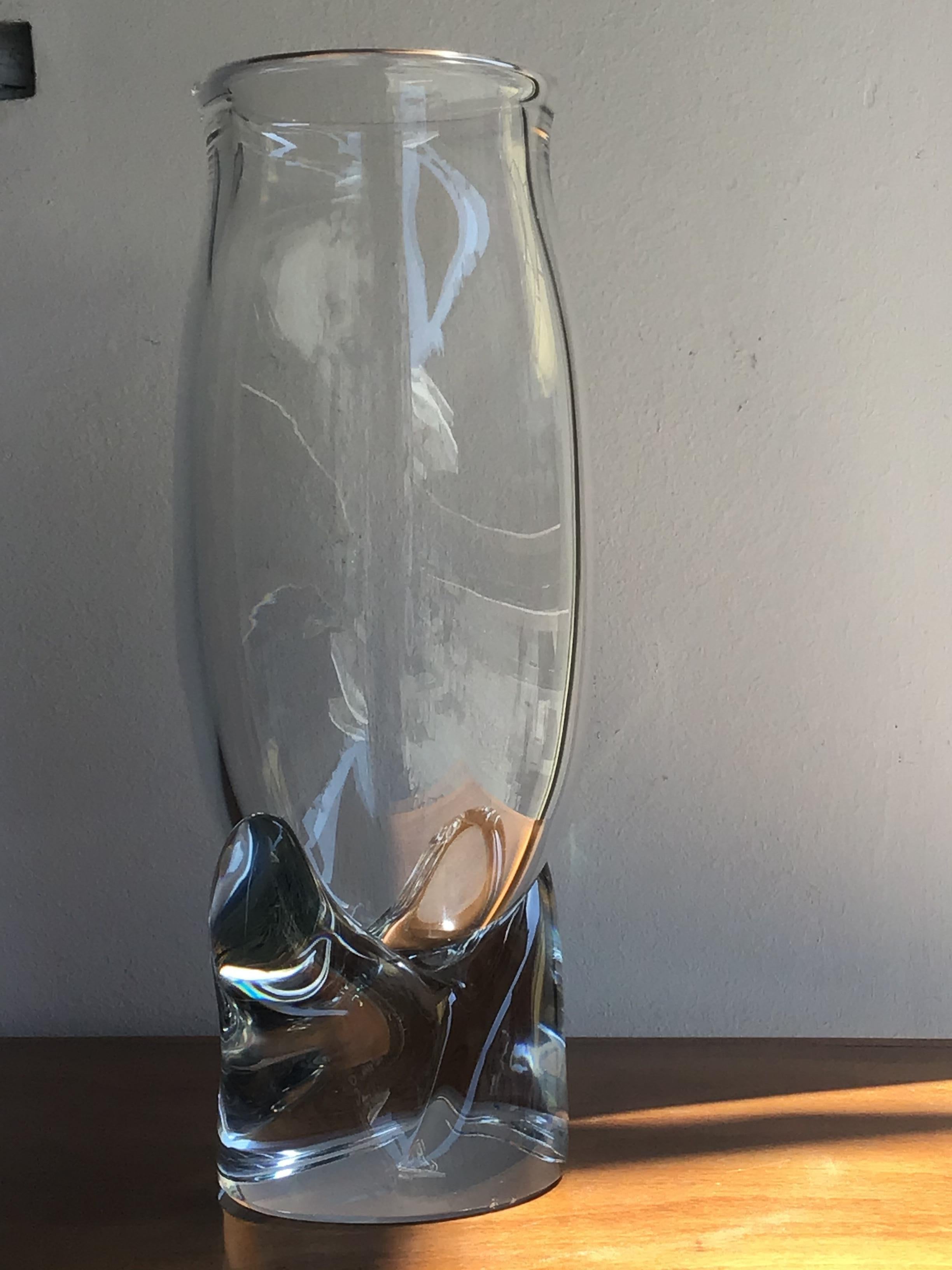 Baccarat Vase Glass 1960 France In Excellent Condition In Milano, IT