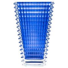 Baccarat - Vase Rectangular Eye L Blue Crystal