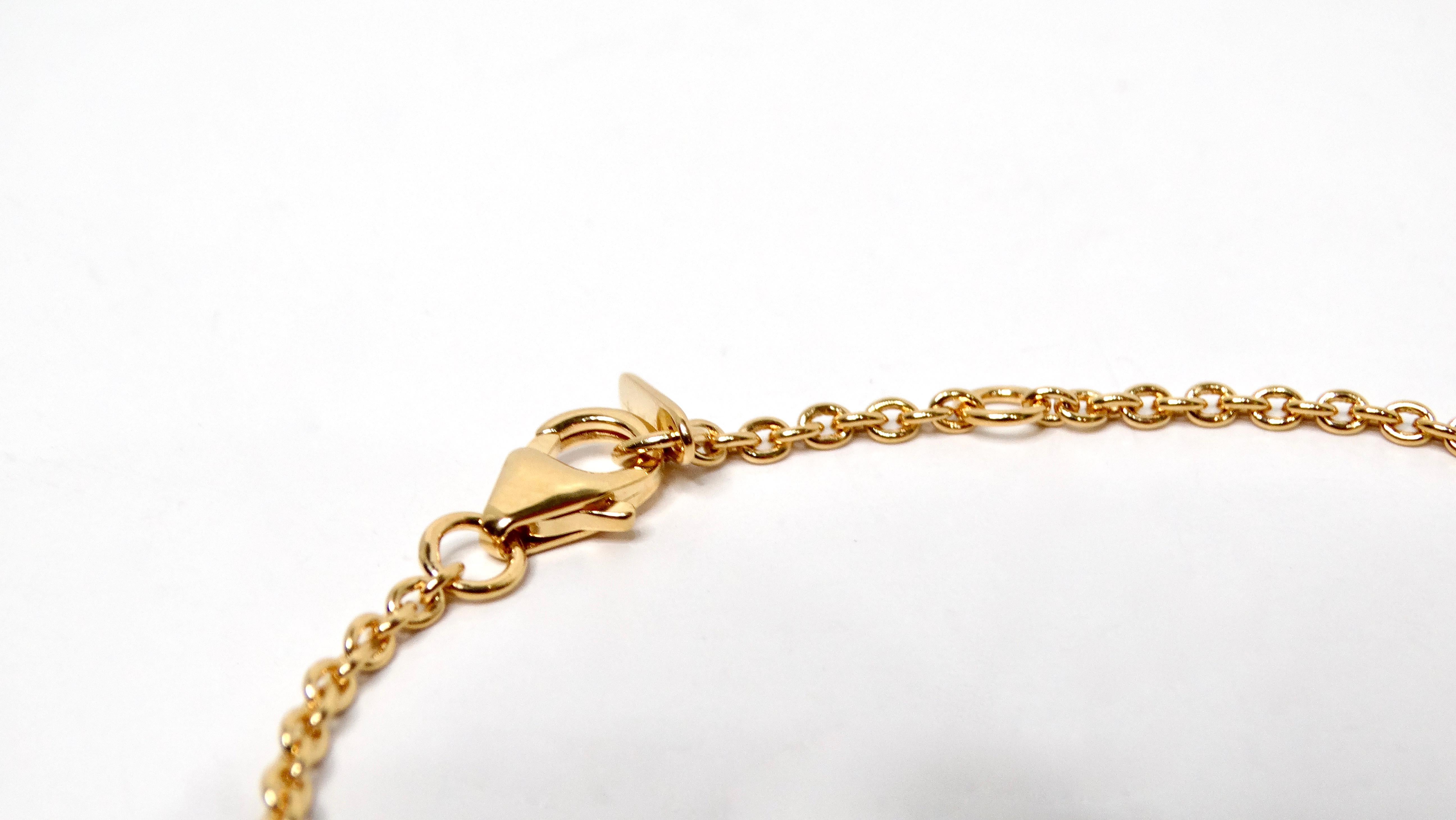 Baccarat Vermeil 18k Gold Plated Sterling Silver Red Crystal Chain Link Bracelet In Good Condition For Sale In Scottsdale, AZ
