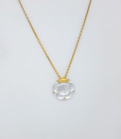 Baccarat White Flower Necklace 