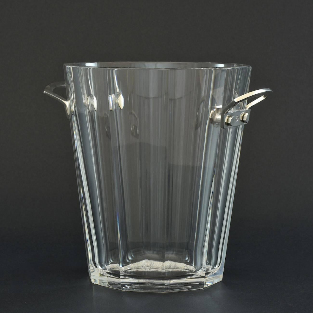 Silver Plate Baccarat Wine Cooler or Champagne Ice Bucket, circa 1980