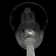 Baccarat wine glass, Jets d’Eau crystal service, by G. Chevalier, Paris 1925