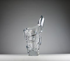 Baccarat X Thomas Bastide, Vaso a spirale XL, capolavoro di cristallo francese 1996