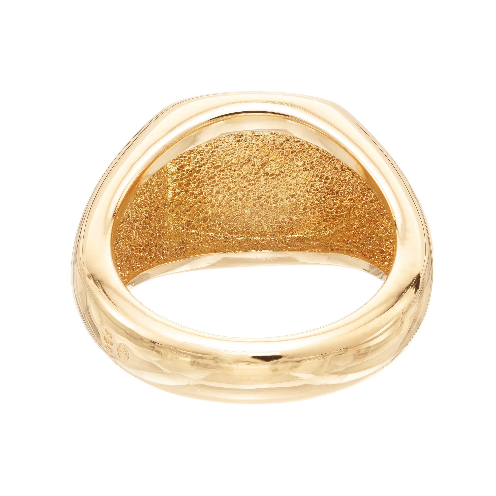 Anillo de sello de oro amarillo de Baccarat en venta 1