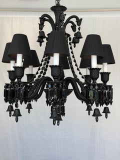 Baccarat "Zénith" 8-Arm Chandelier in Black Crystal by Philippe Starck