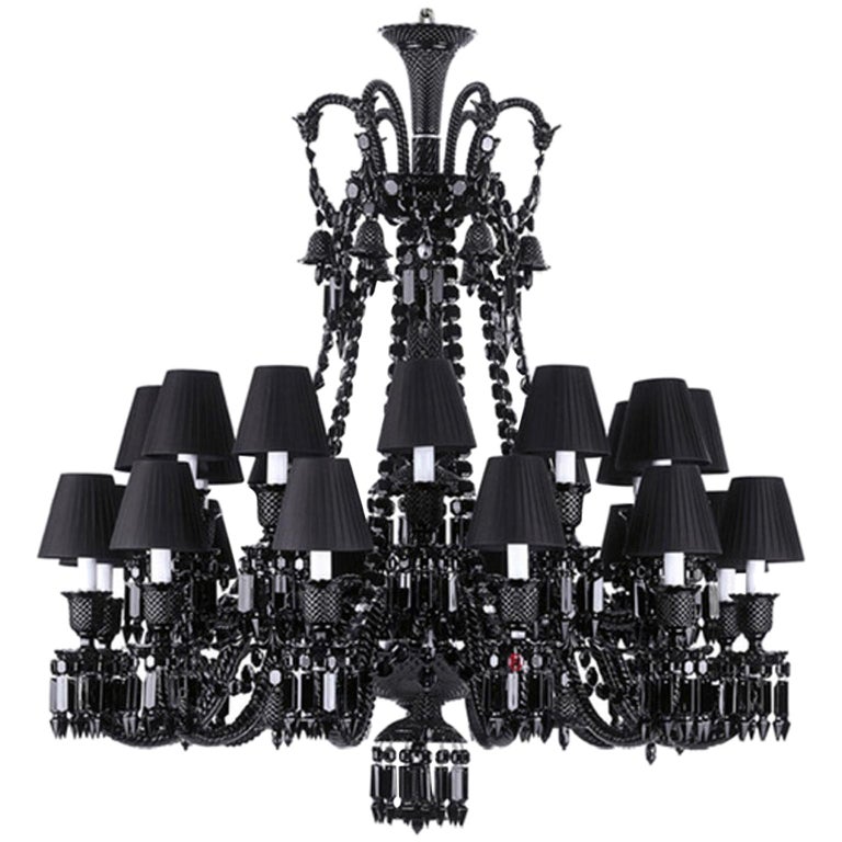 Baccarat Zenith Crystal Noir Chandelier by Philippe Starck 24-Light For  Sale at 1stDibs