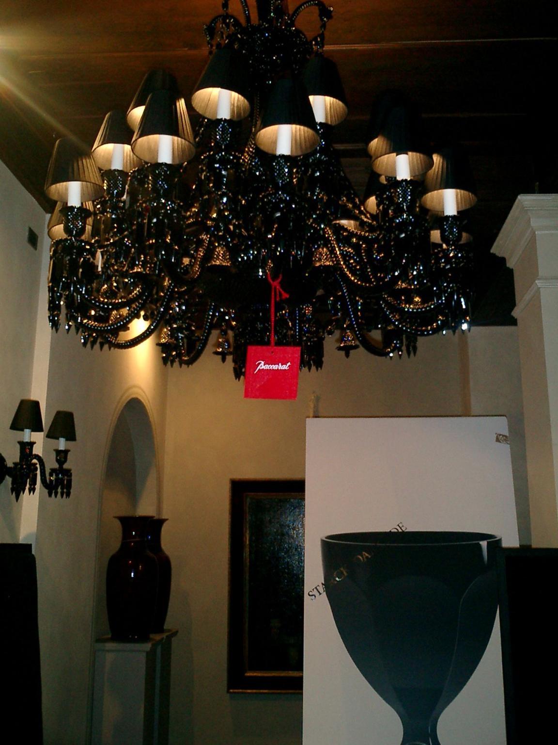 Lámpara Baccarat Zenith Crystal Noir de Philippe Starck 24 luces en venta 5