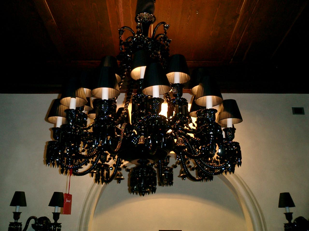 baccarat black chandelier