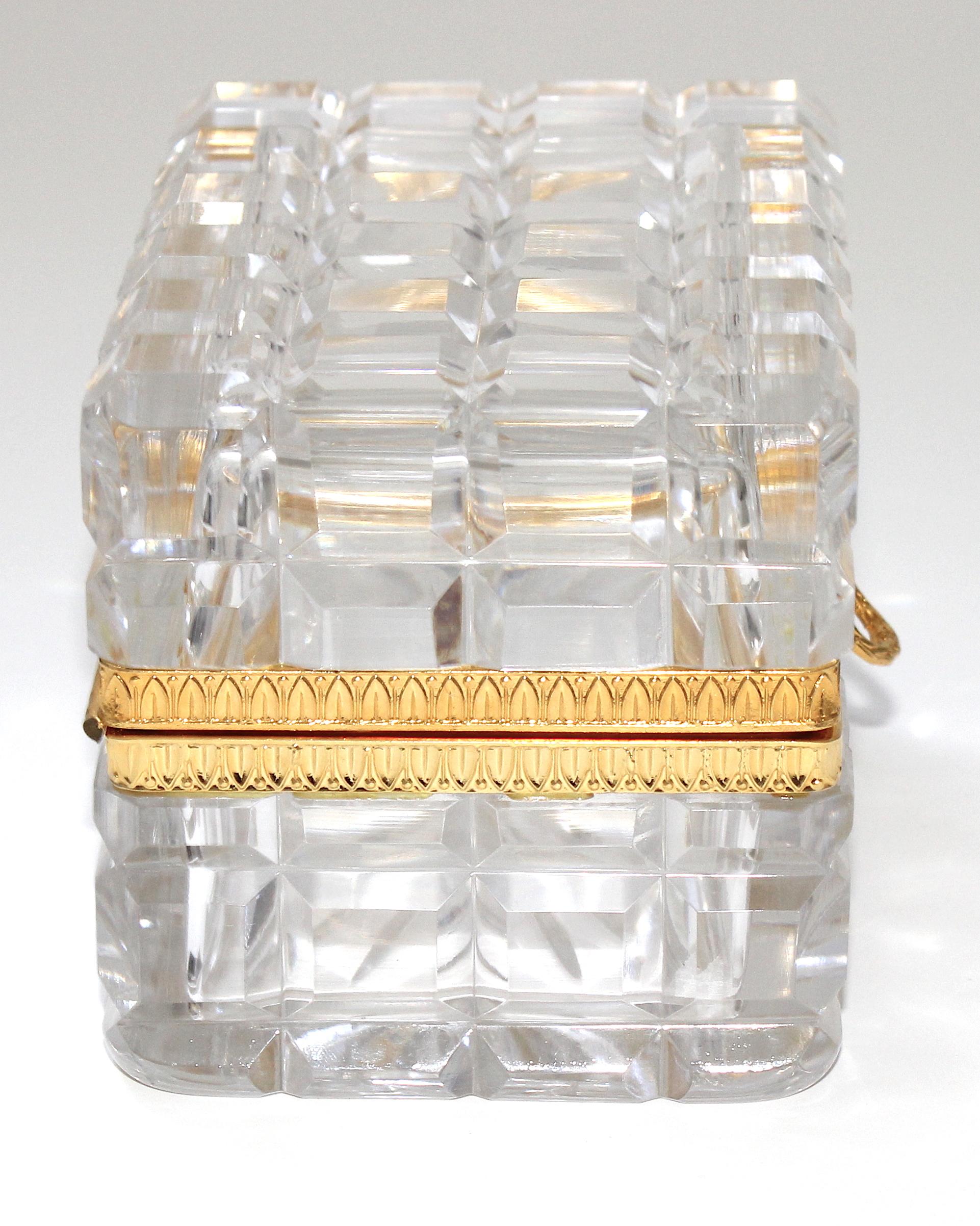 Louis XV Baccart Style Crystal Storage Box