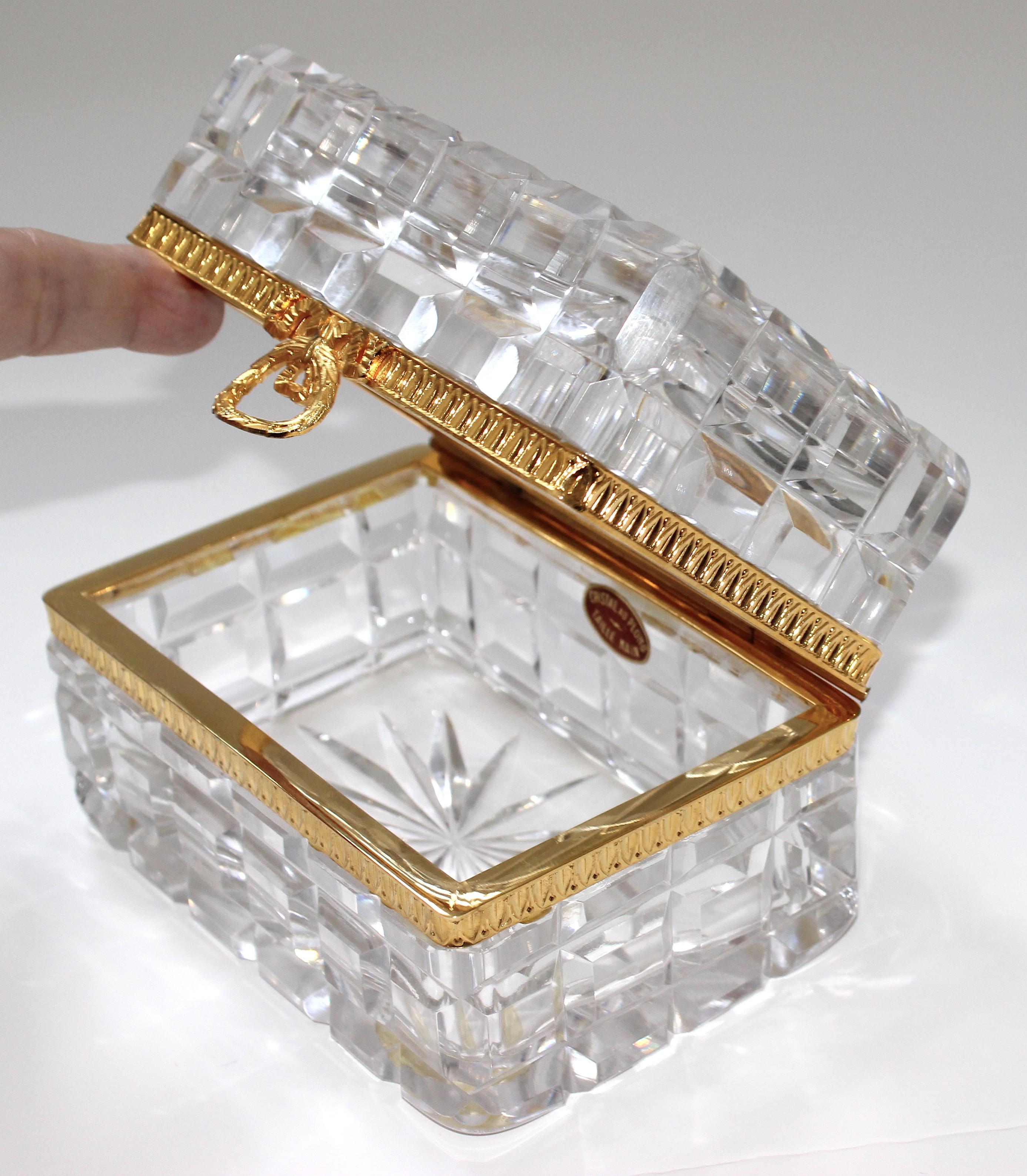 French Baccart Style Crystal Storage Box