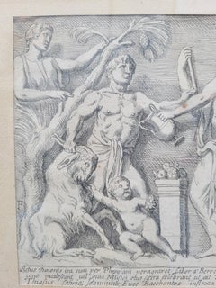 Bacchanal - Abduction Of Amphitrite, gerahmte Gravuren, 18. Jahrhundert