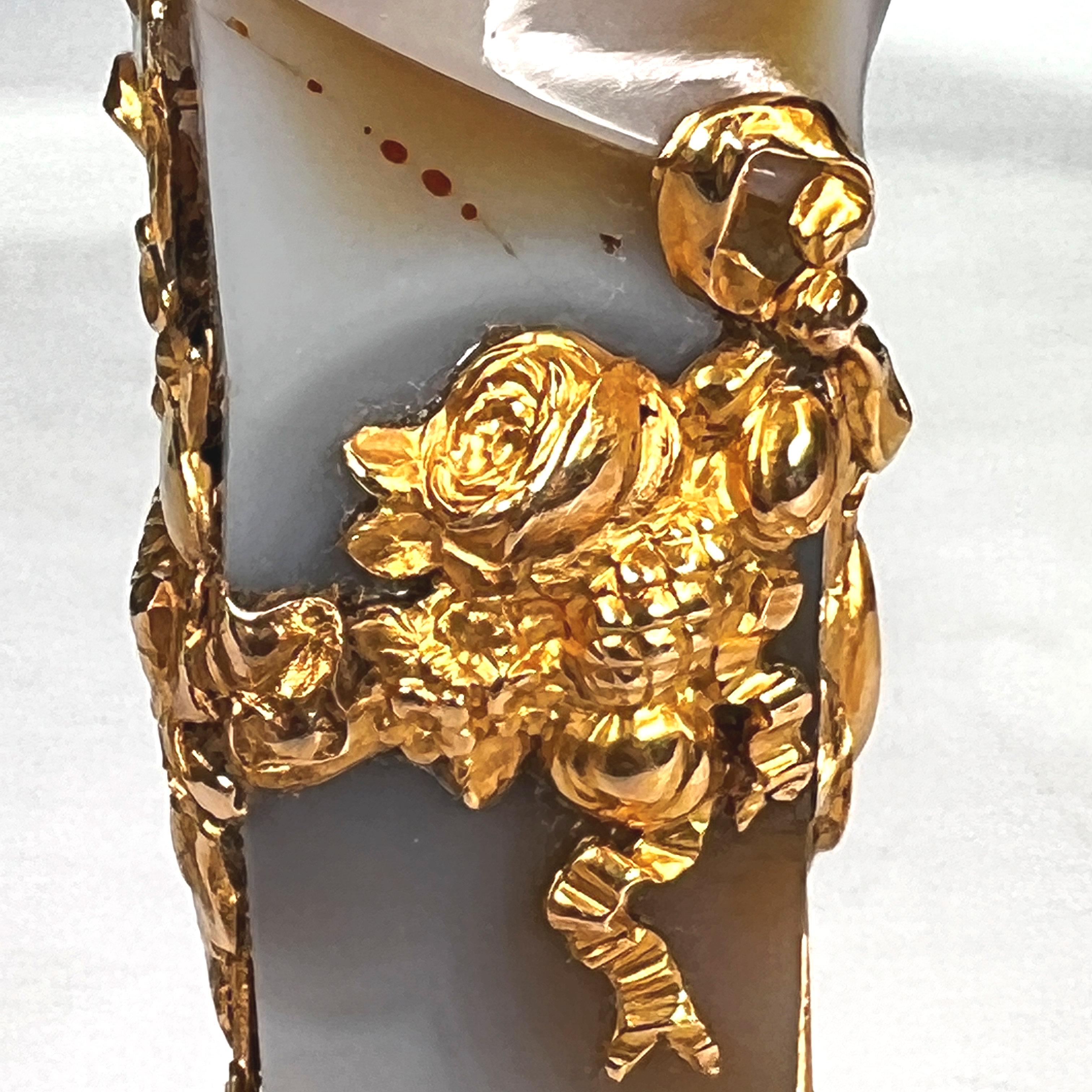 Bacchanalian Agate Gold and Diamond Wax Seal in Form of a Faun 6