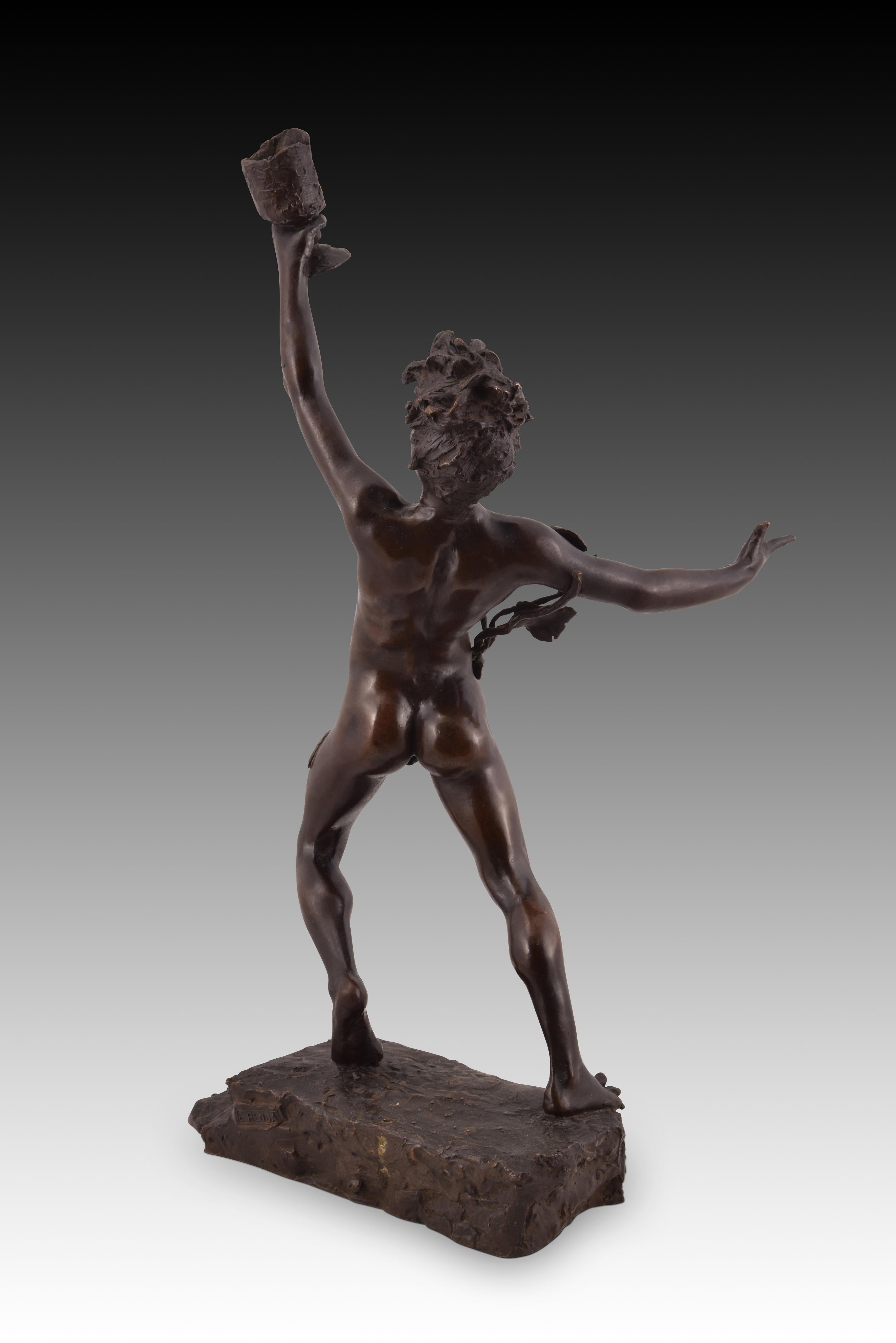 European Bacchus. Bronze. RENDA, Giuseppe (1859/92-1939). 