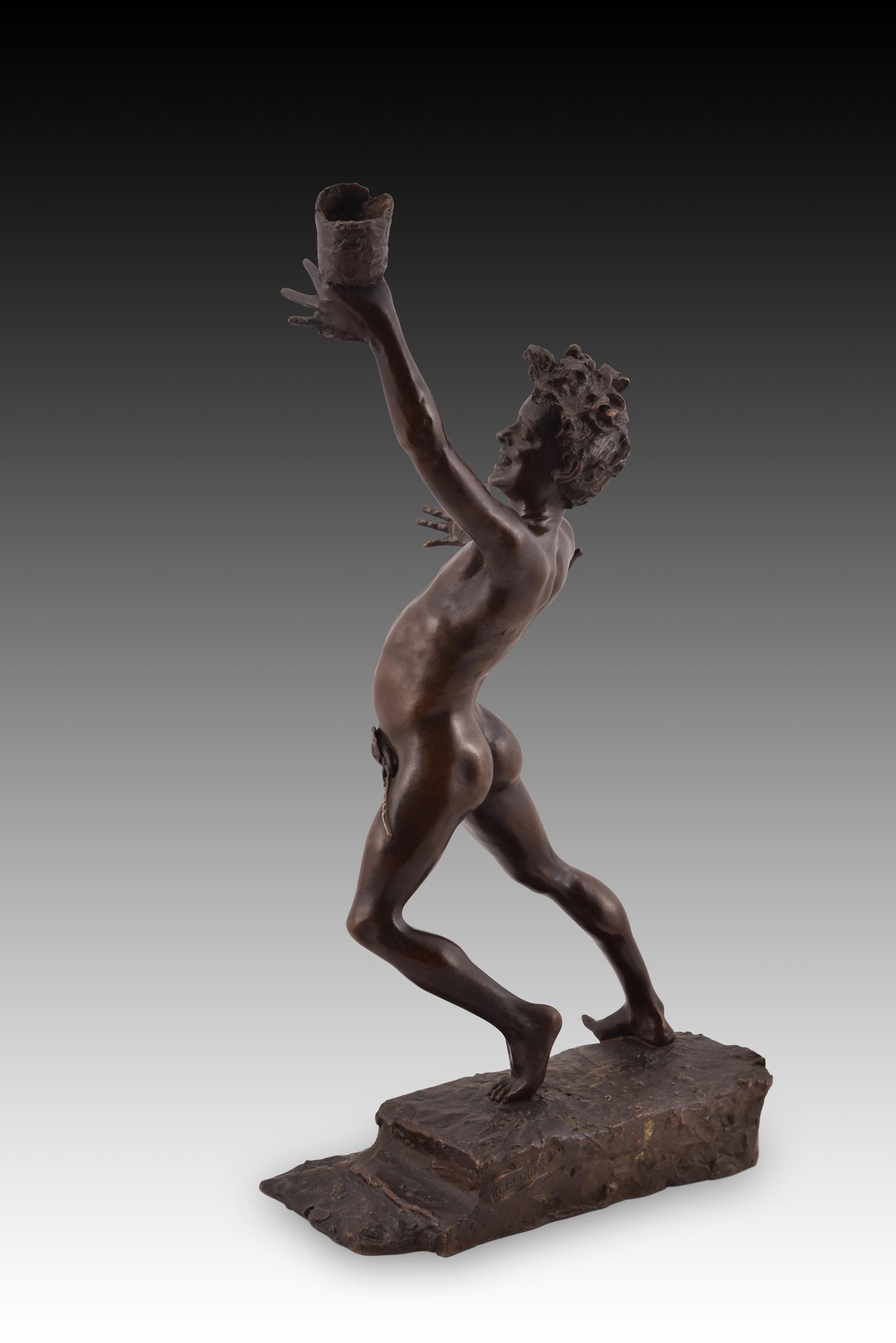 Bacchus. Bronze. RENDA, Giuseppe (1859/92-1939).  In Good Condition In Madrid, ES