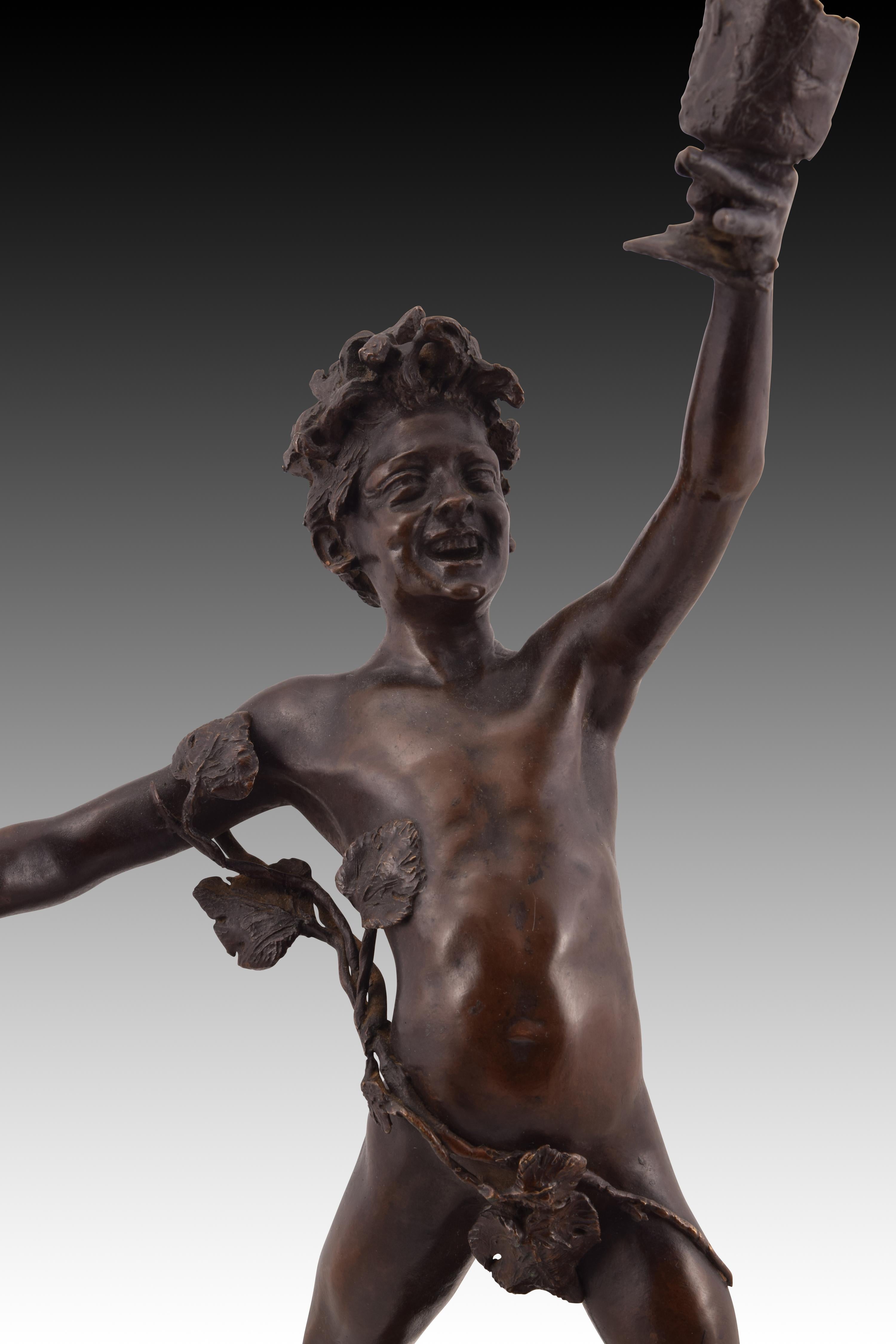 20th Century Bacchus. Bronze. RENDA, Giuseppe (1859/92-1939). 