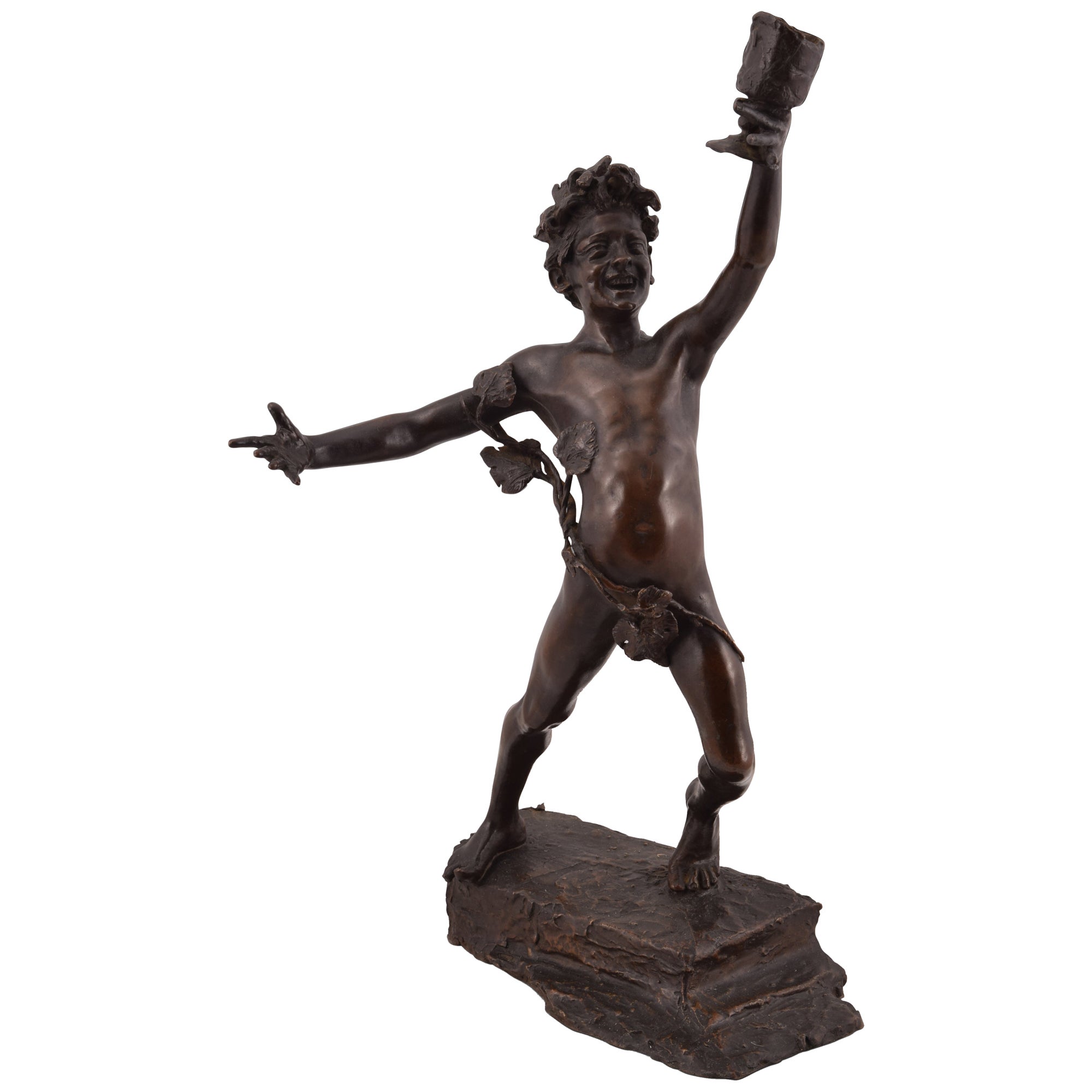 Bacchus. Bronze. RENDA, Giuseppe (1859/92-1939).