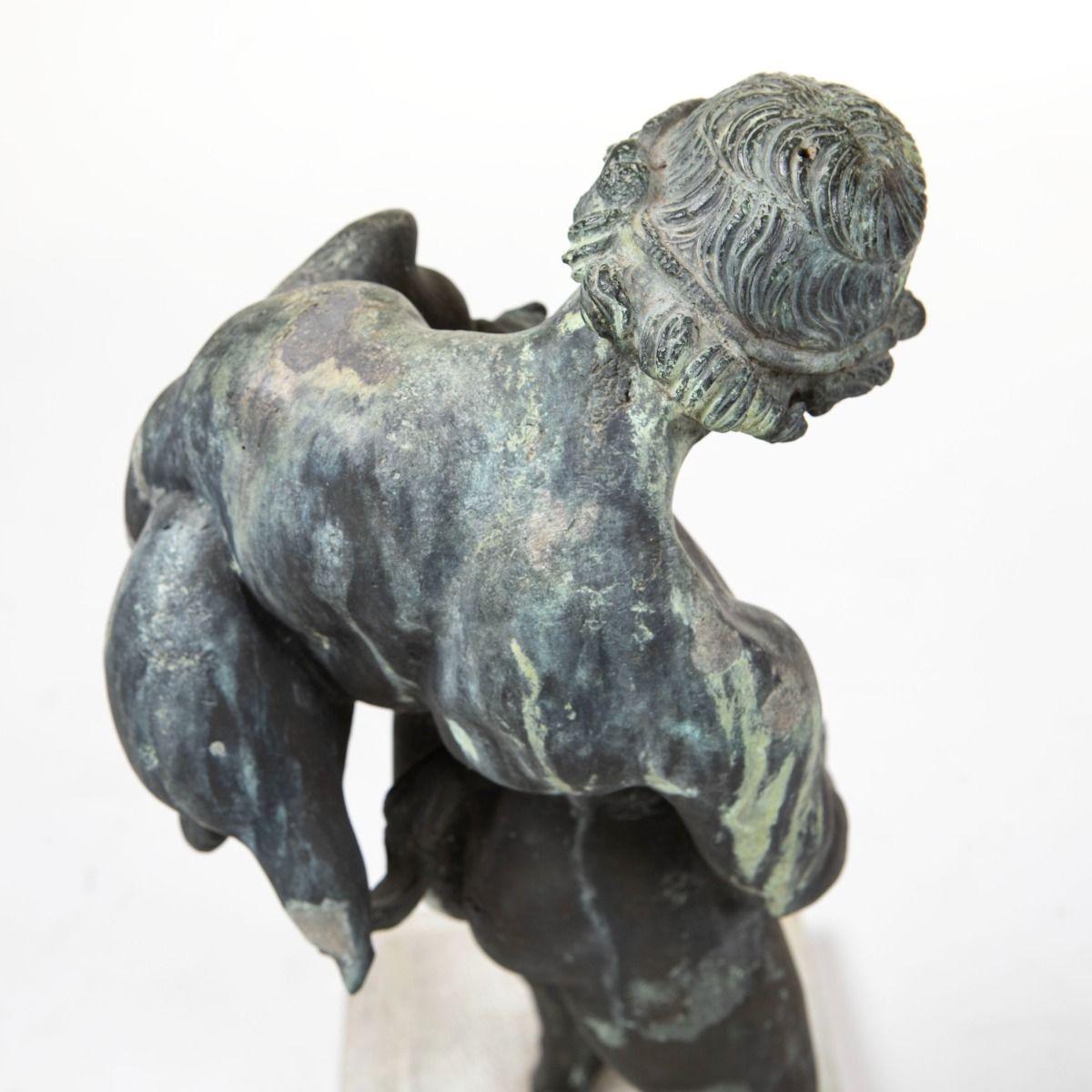 Bacchus Bronzeskulptur auf Sandsteinsockel, Italien 18.-19. im Angebot 1