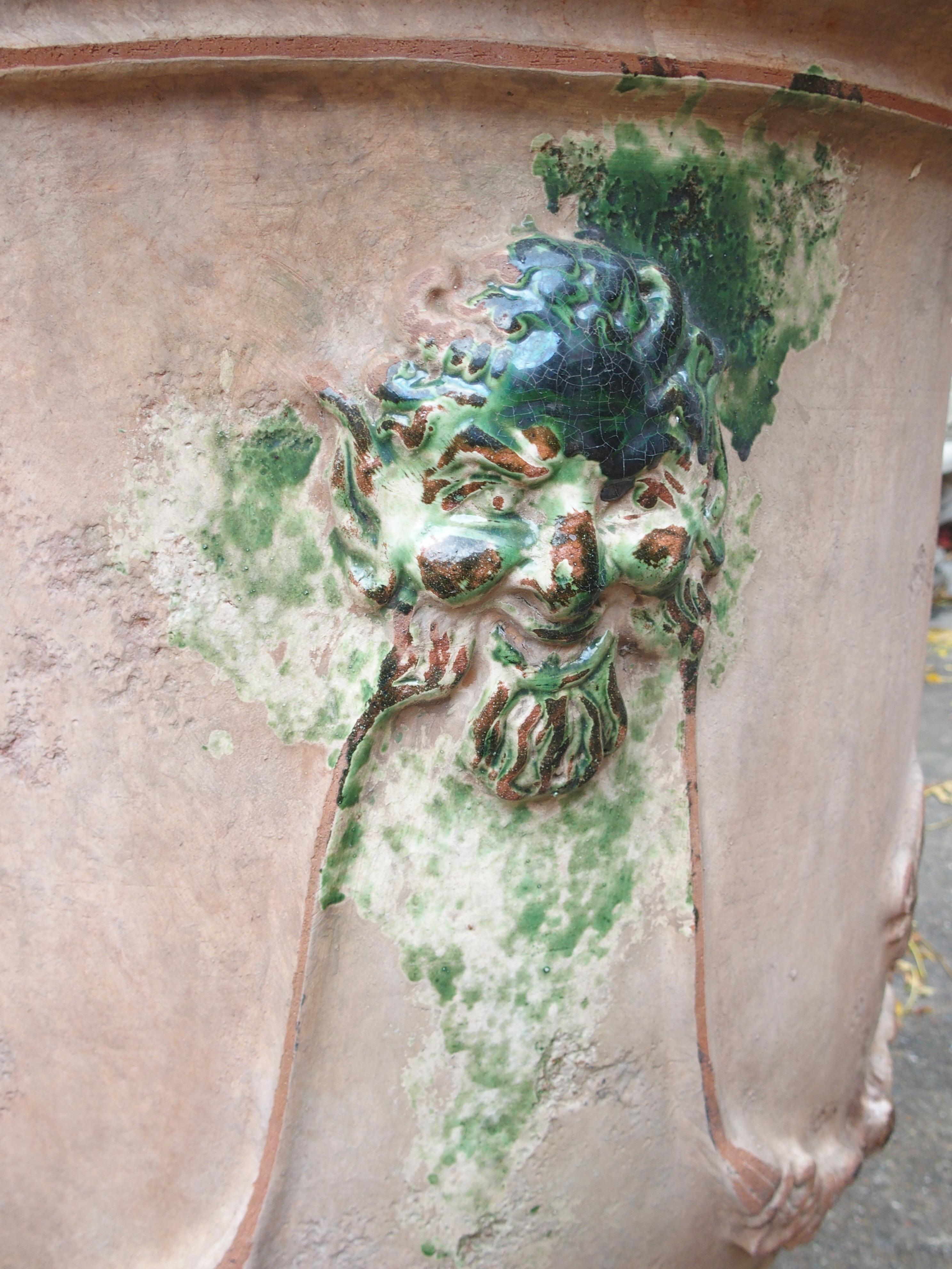 Fioriere Bacchus et Fauna grandi Anduze anticate con decoro Fleur De Lys in vendita 9