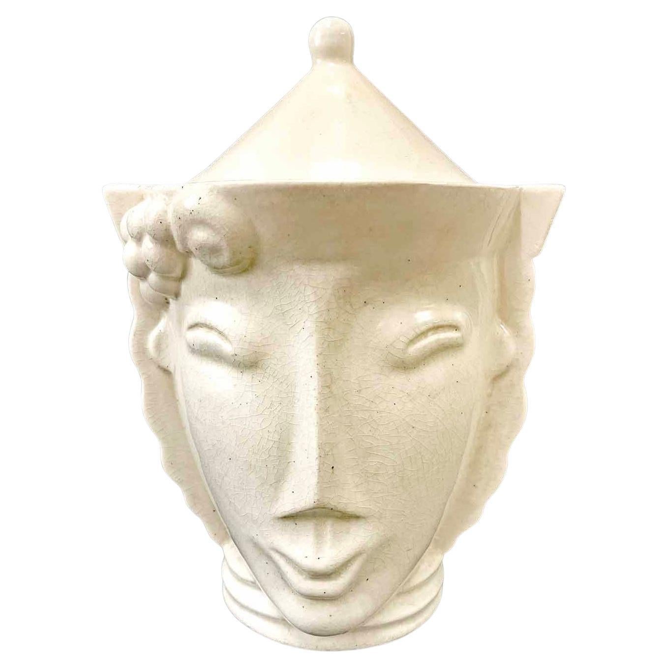 "Bacchus", Fabulous Art Deco Jar with Lid by Sougez for Primavera