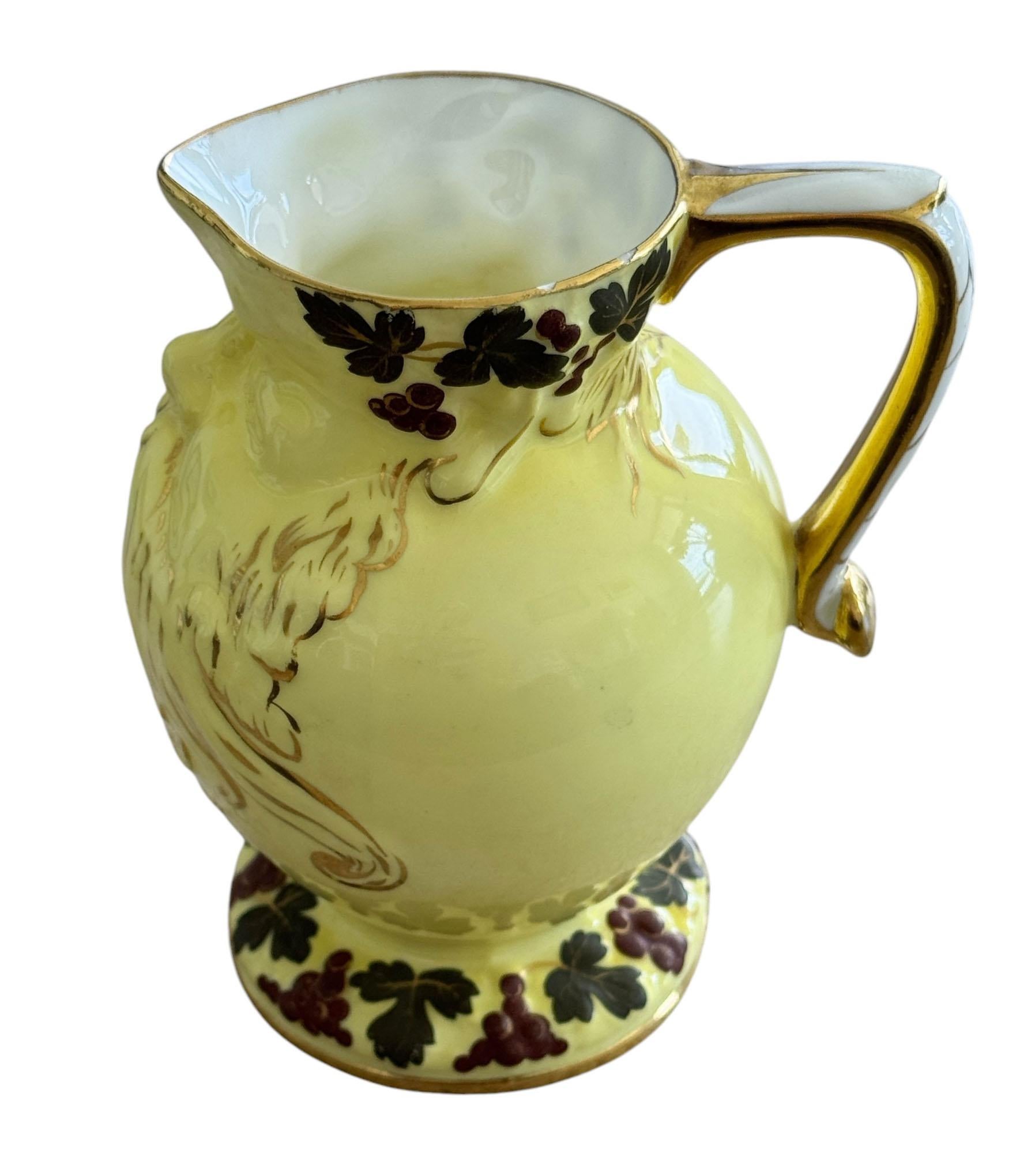Bacchus Face Jug Pitcher from France In Good Condition For Sale In Clearwater, FL