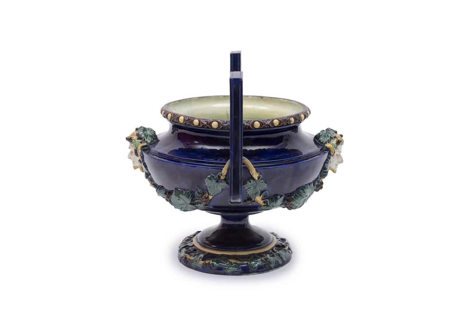 Glazed Bacchus Head Cup, Thomas Victor Sergent, Late 19th Century For Sale