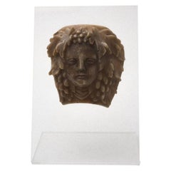 Vintage Bacchus Head, Decorative Wax, Italy, Early 20th Century