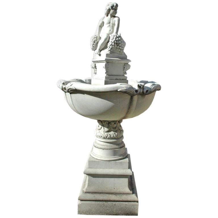 Bacchus Marble Fountain For Sale