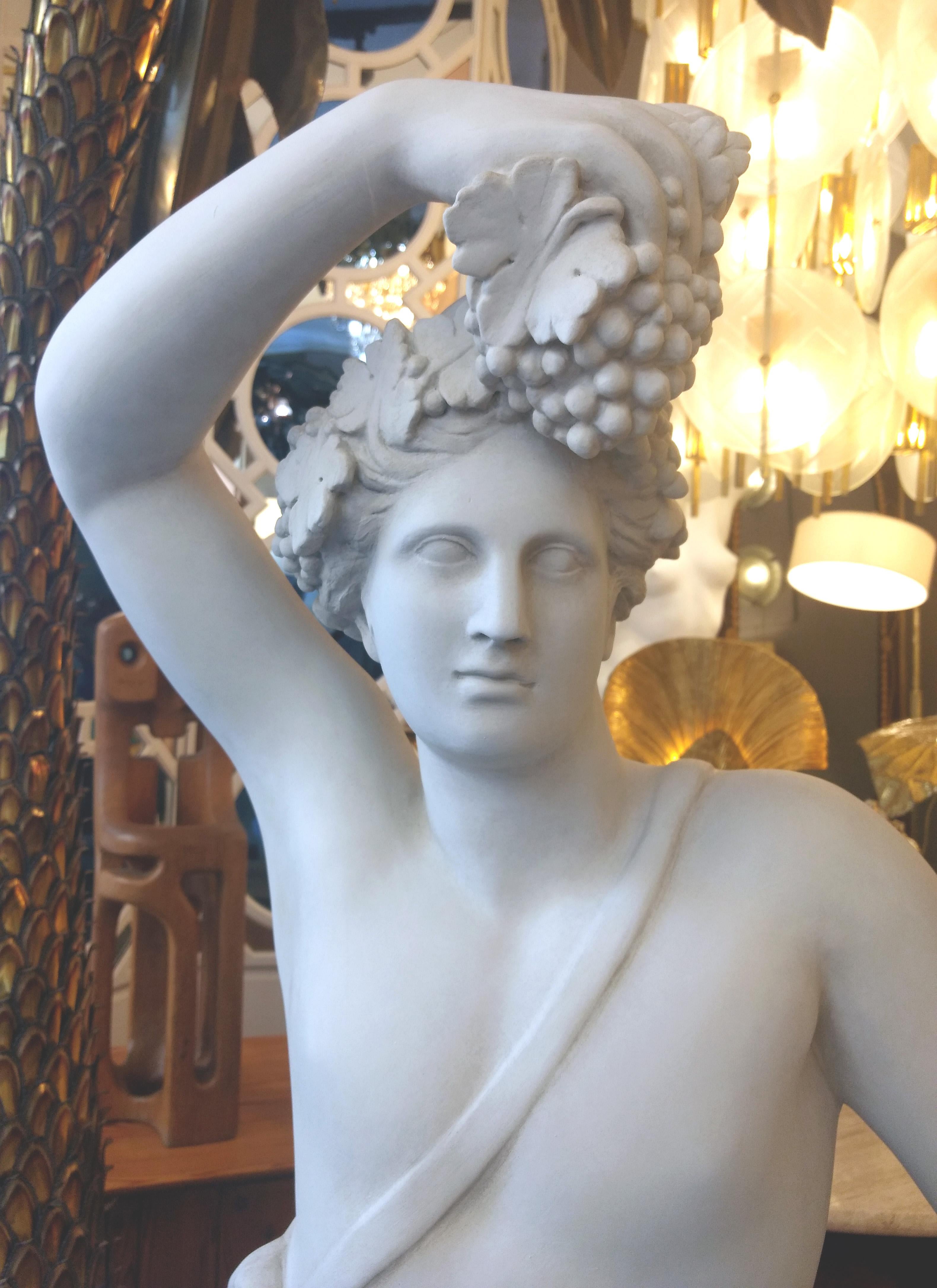 Romain classique Bacchus, statue en plâtre, France, vers 1930 en vente