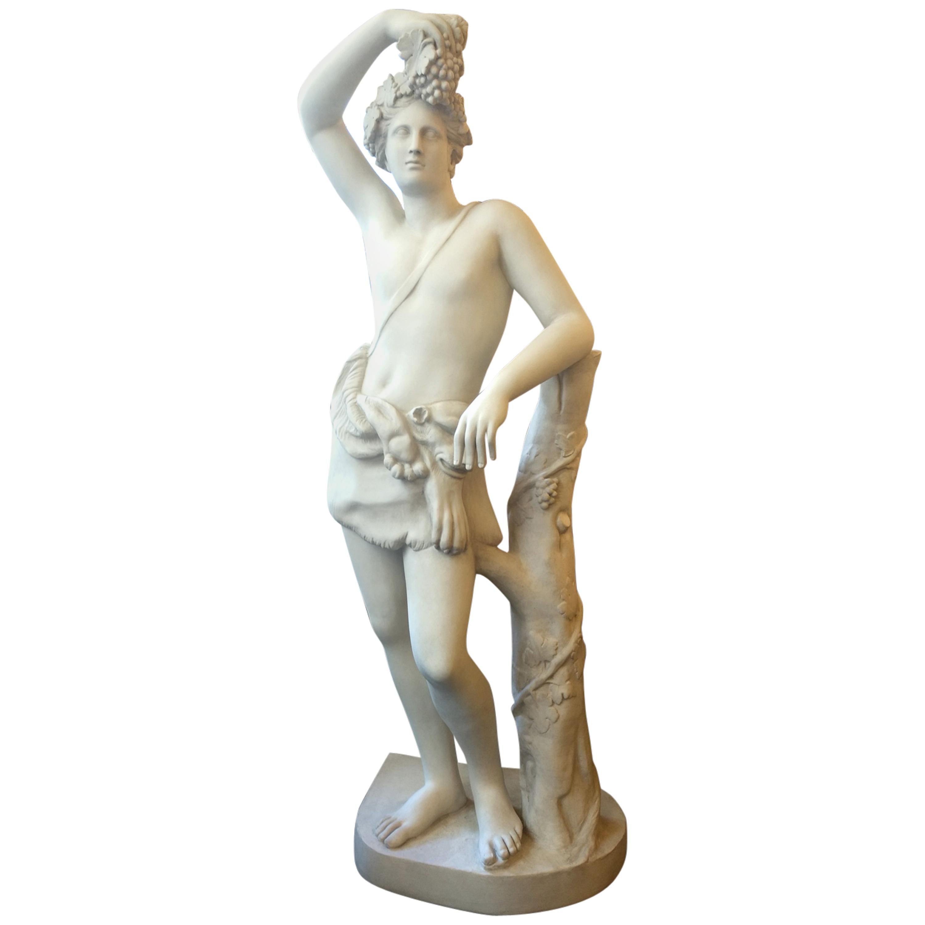 Bacchus, statue en plâtre, France, vers 1930