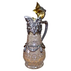 24K Gold-Plated 925 Silver and Bohemian Crystal Wine Pitcher