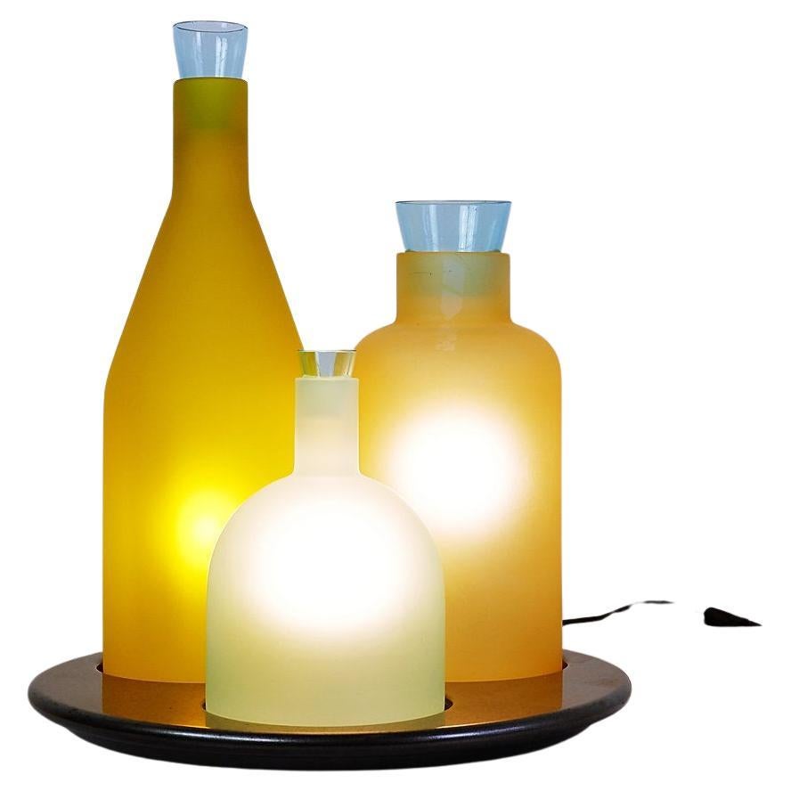 "Bacco 1-2-3" Italian Murano Glass Table Lamp By Guido Rasati For ITRE - 1980s