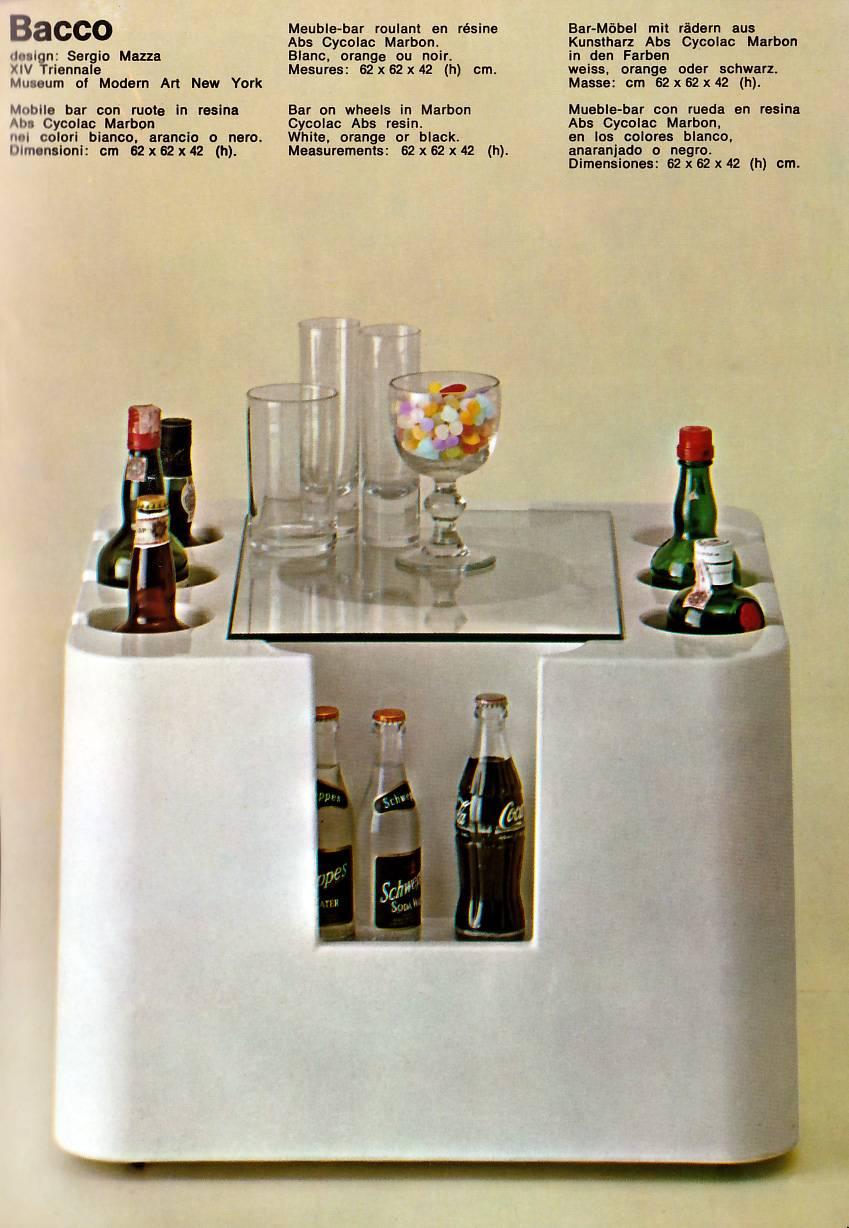 Bacco Bar Cabinet with Ice Bucket by Sergio Mazza for Artemide, 1970s 6