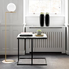 Bacco Cantilever Side Table in Marble and Powder Coated Steel