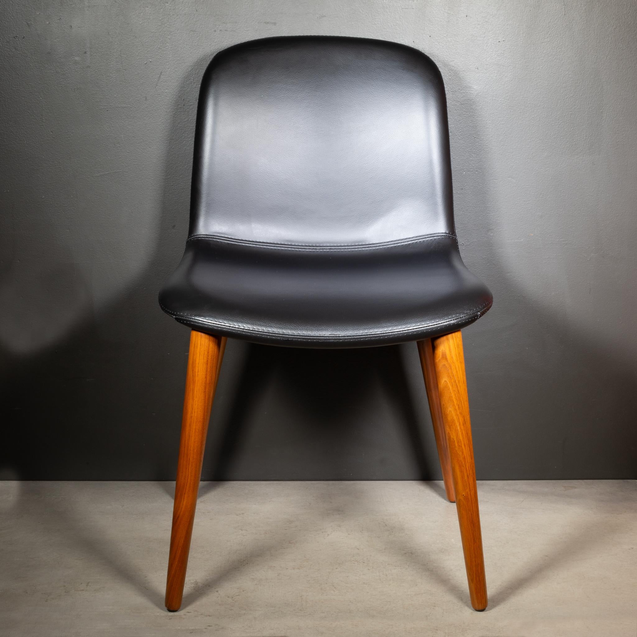 Bacco Esszimmerstühle aus Leder und Oak, Italien - Preis pro Stuhl im Angebot 4