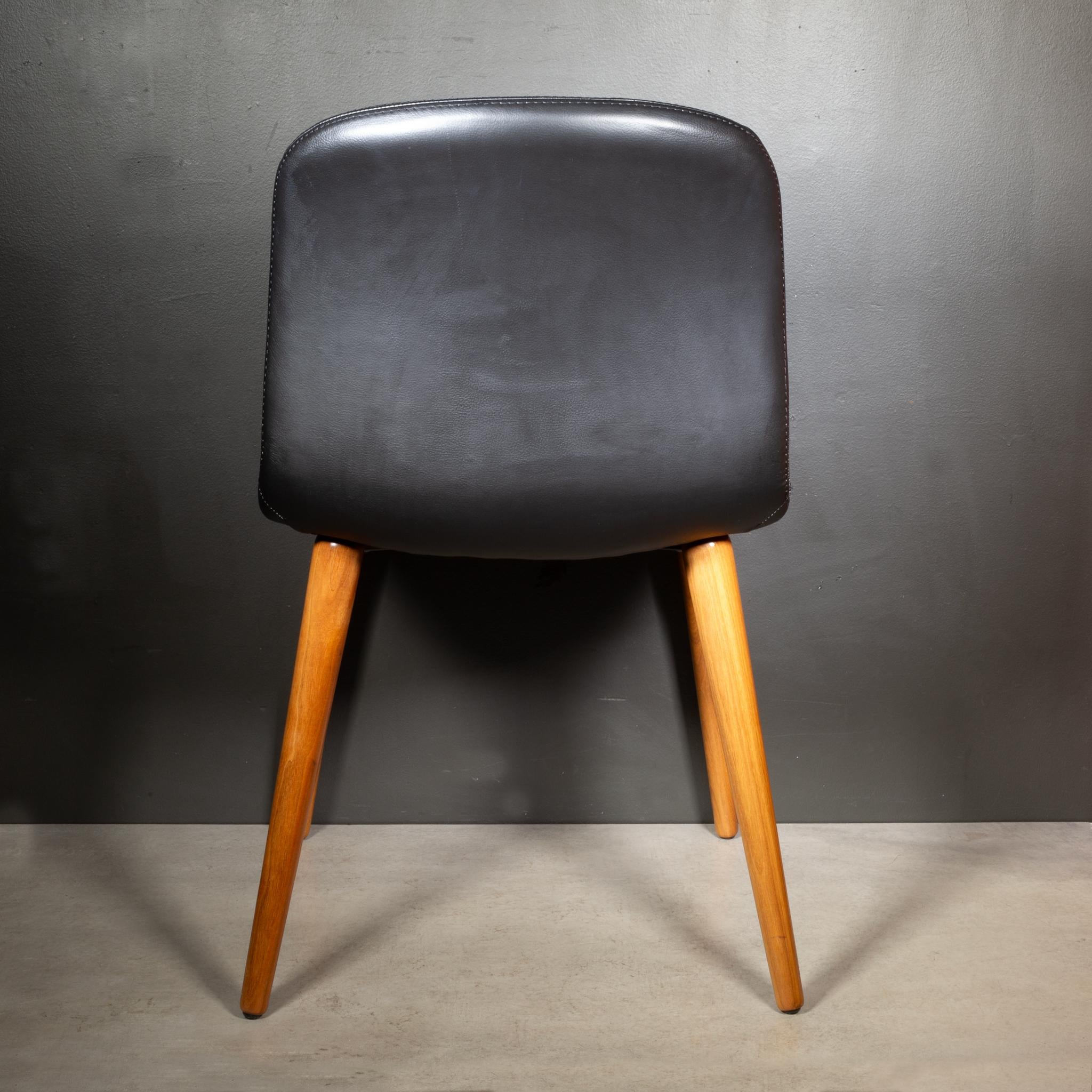 Bacco Esszimmerstühle aus Leder und Oak, Italien - Preis pro Stuhl im Angebot 5