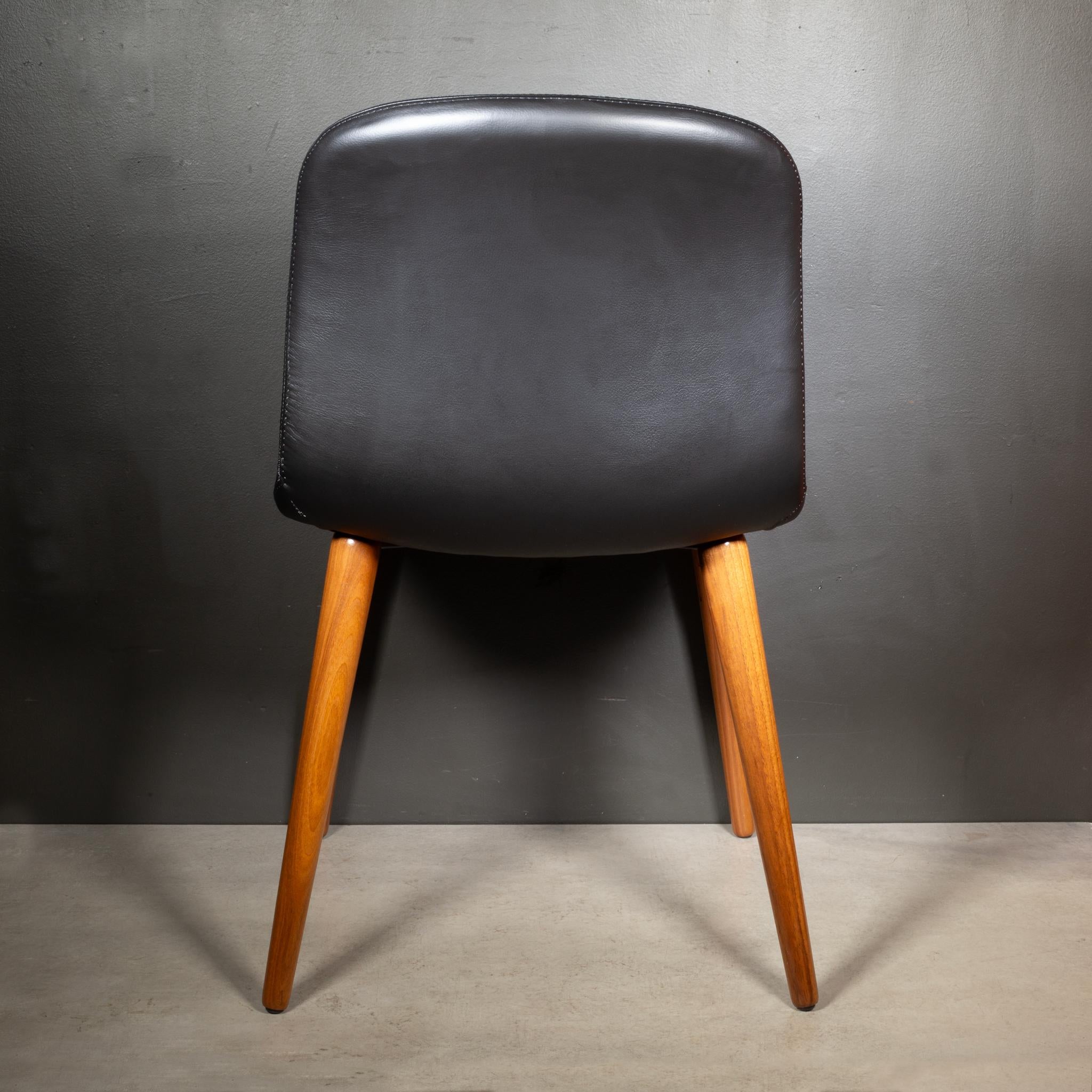 Bacco Esszimmerstühle aus Leder und Oak, Italien - Preis pro Stuhl im Angebot 7