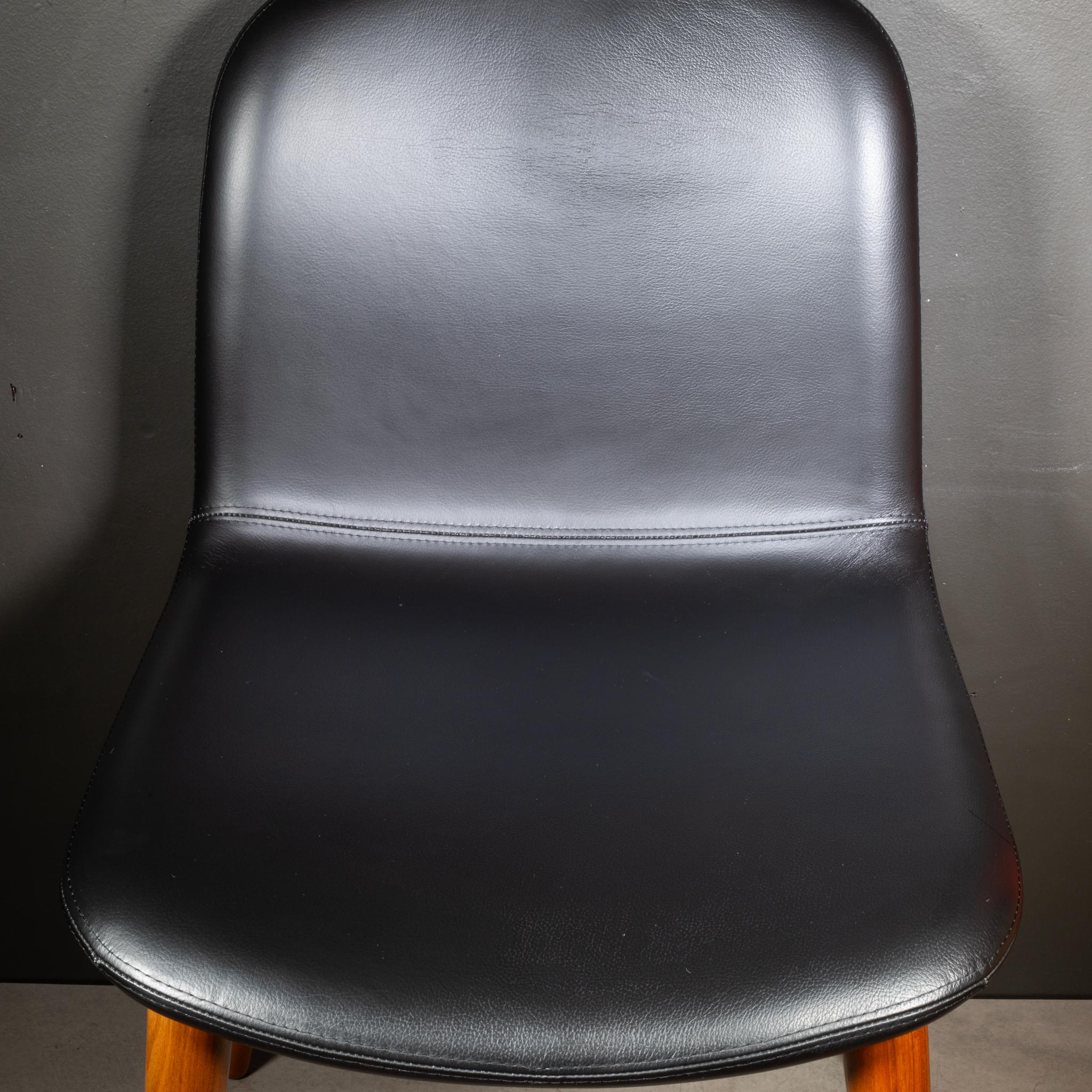 Bacco Esszimmerstühle aus Leder und Oak, Italien - Preis pro Stuhl im Angebot 9