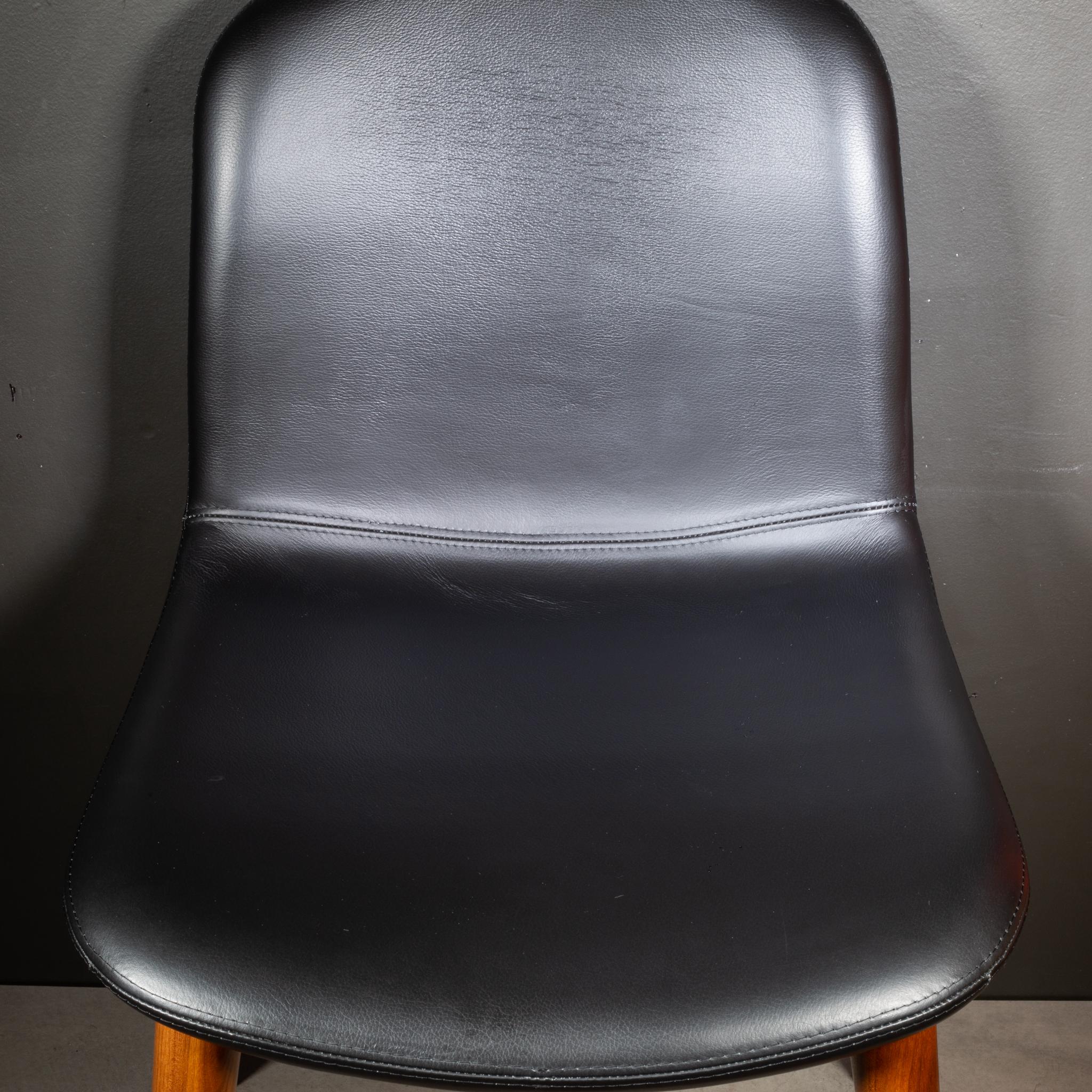 Bacco Esszimmerstühle aus Leder und Oak, Italien - Preis pro Stuhl im Angebot 13