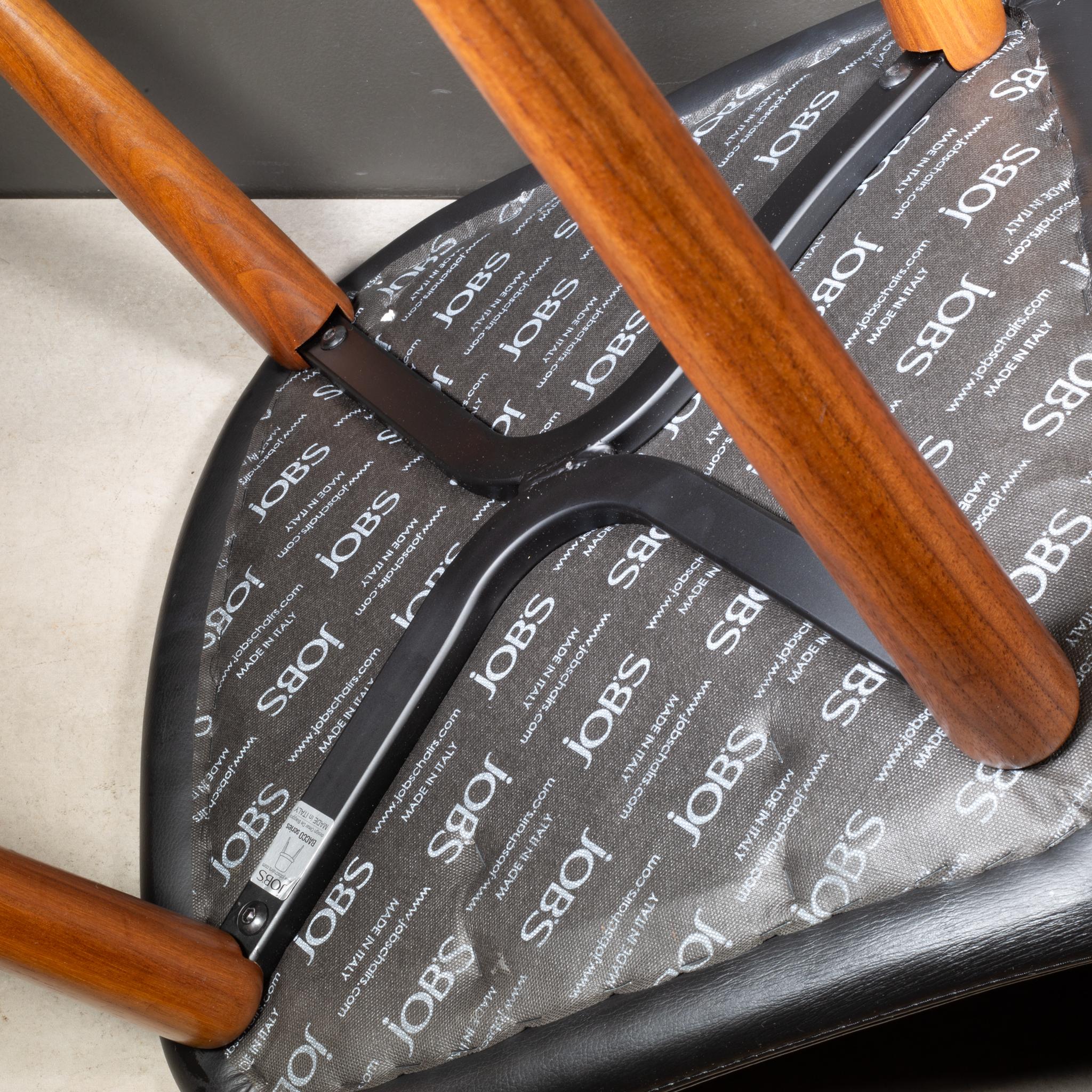 Bacco Esszimmerstühle aus Leder und Oak, Italien - Preis pro Stuhl im Angebot 14