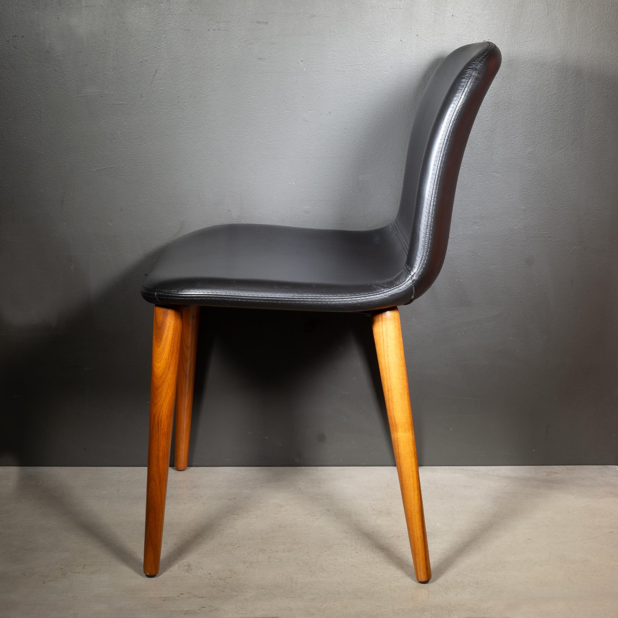 Bacco Esszimmerstühle aus Leder und Oak, Italien - Preis pro Stuhl (Moderne) im Angebot