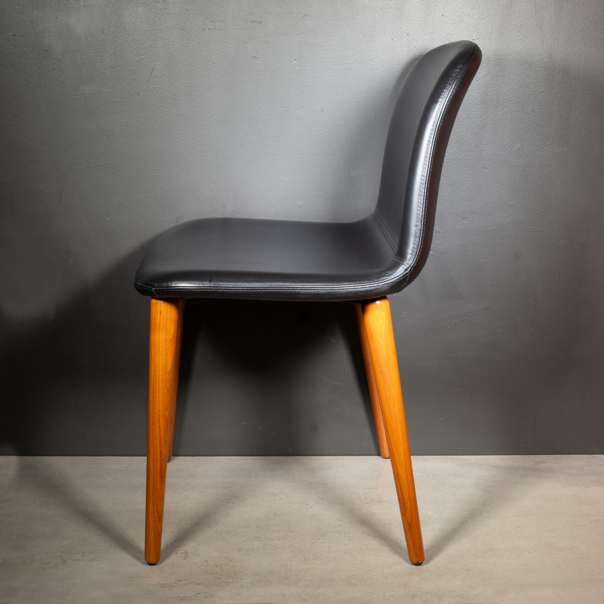 Bacco Esszimmerstühle aus Leder und Oak, Italien - Preis pro Stuhl im Angebot 1