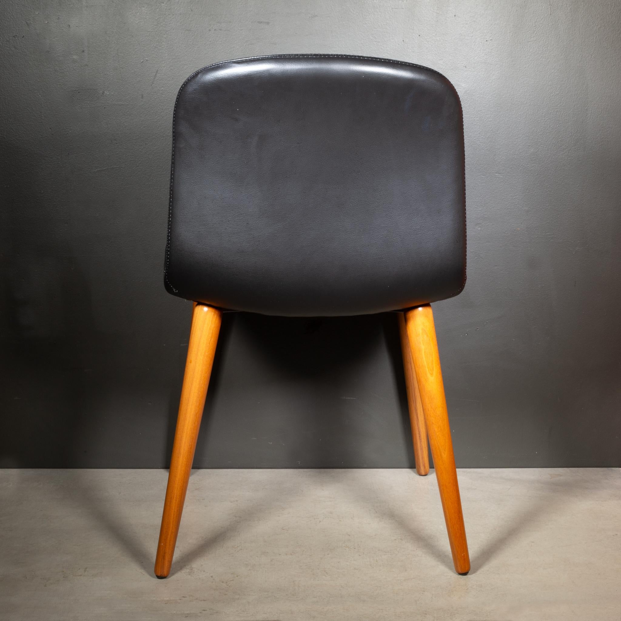 Bacco Esszimmerstühle aus Leder und Oak, Italien - Preis pro Stuhl im Angebot 2